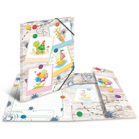 HERMA Chemise à élastiques Mappmonde des animaux, A4