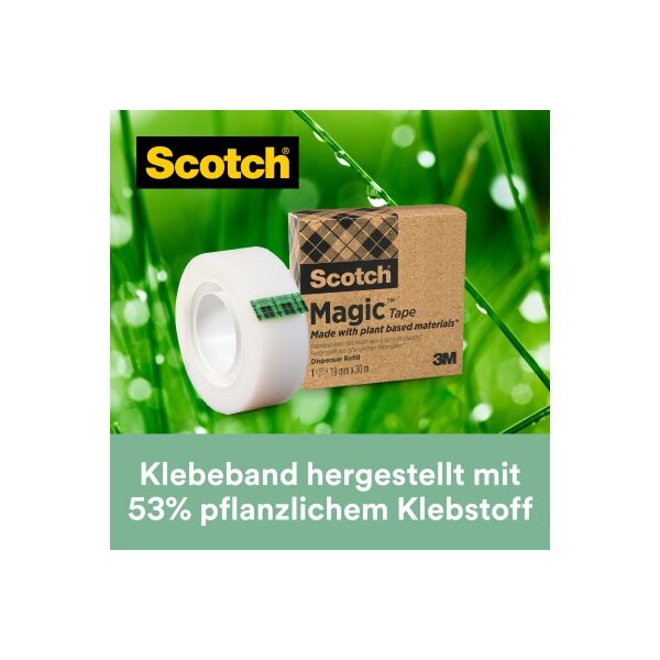 SCOTCH Magic Tape 900 19mmx33m 900-9 transparent 9 rouleaux