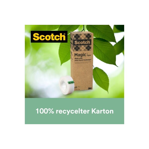 SCOTCH Magic Tape 900 19mmx33m 900-9 transparent 9 rouleaux