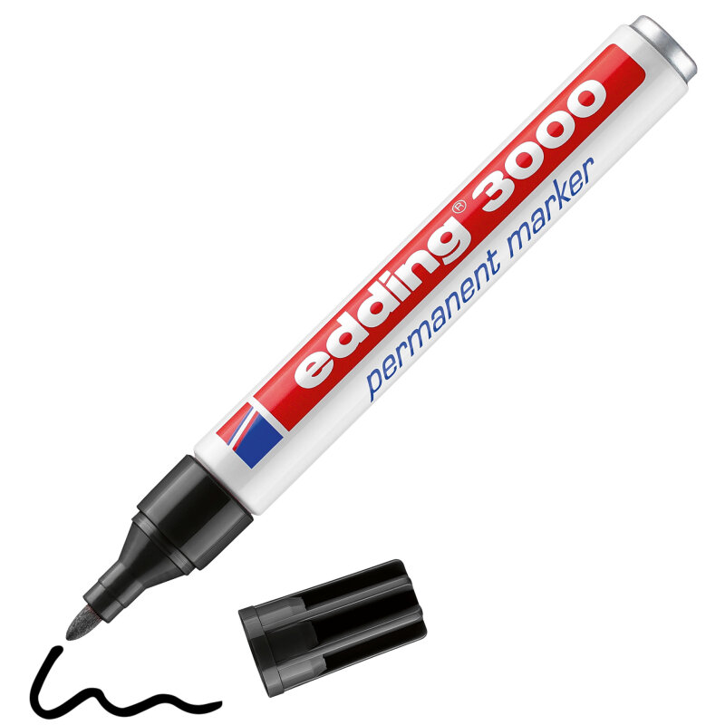 EDDING 3000 Permanentmarker, Rundspitze, Strichbreite 1.5-3 mm