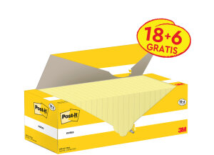 Post-it Bloc-note adhésif, 51 x 38 mm, jaune, promotion 8+4