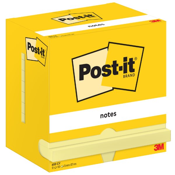 Post-it Bloc-note adhésif, 51 x 38 mm, jaune