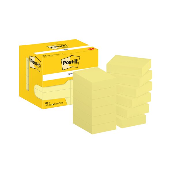 Post-it Bloc-note adhésif, 102 x 76 mm, jaune