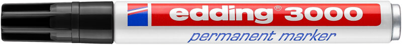EDDING 3000 Permanentmarker, Rundspitze, Strichbreite 1.5-3 mm, schwarz