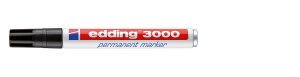 EDDING 3000 Permanentmarker, Rundspitze, Strichbreite 1.5-3 mm, schwarz