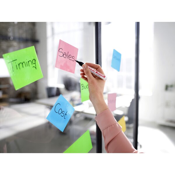 EDDING 3000 Marqueur permanent, pointe ogive, largeur de trait 1,5-3 mm rouge