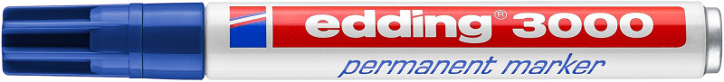 EDDING 3000 Permanentmarker, Rundspitze, Strichbreite 1.5-3 mm, blau