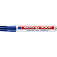EDDING 3000 Permanentmarker, Rundspitze, Strichbreite 1.5-3 mm, blau