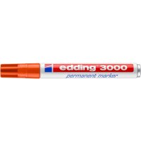 Marqueur permanent EDDING 3000, pointe ogive, largeur de trait 1,5-3 mm orange