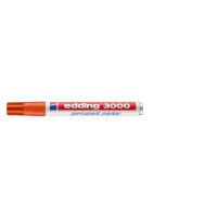 Marqueur permanent EDDING 3000, pointe ogive, largeur de trait 1,5-3 mm orange