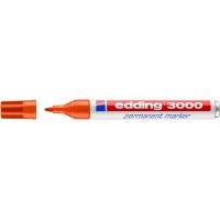 Marqueur permanent EDDING 3000, pointe ogive, largeur de trait 1,5-3 mm orange