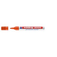 Marqueur permanent EDDING 3000, pointe ogive, largeur de trait 1,5-3 mm orange
