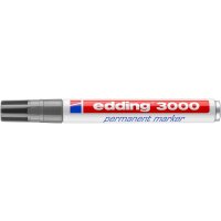 EDDING 3000 Permanentmarker, Rundspitze, Strichbreite 1.5-3 mm, grau