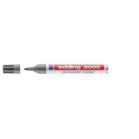 EDDING 3000 Permanentmarker, Rundspitze, Strichbreite 1.5-3 mm, grau