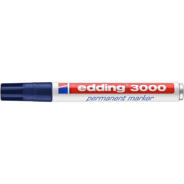 EDDING 3000 Marqueur permanent, pointe ogive, largeur de trait 1,5-3 mm bleu acier