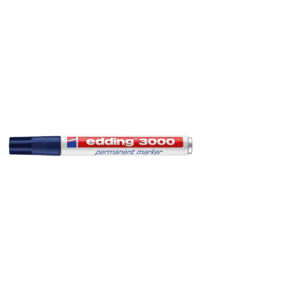 EDDING 3000 Marqueur permanent, pointe ogive, largeur de trait 1,5-3 mm bleu acier