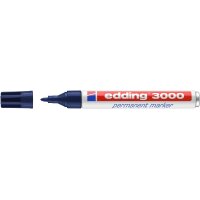 EDDING 3000 Marqueur permanent, pointe ogive, largeur de trait 1,5-3 mm bleu acier
