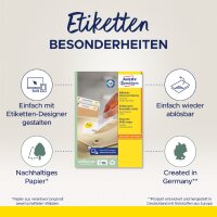 AVERY Zweckform Universal-Etiketten, 45,7 x 21,2 mm, weiss