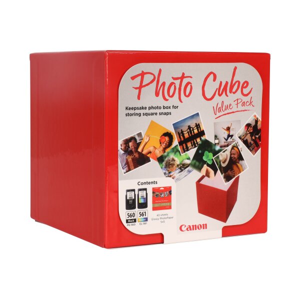 CANON Photo Cube Value Pack CMYBK PGCL560/1 PIXMA TS5350 5x5 PP-201 40fl.