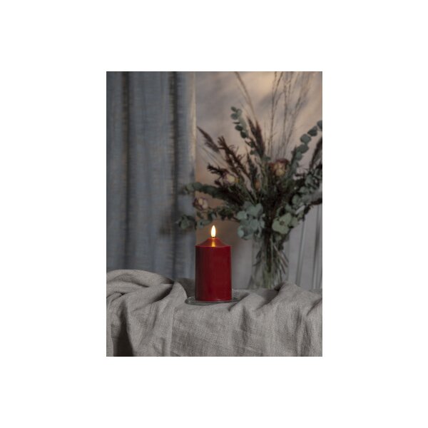 STAR TRADING Bougie LED Flamme 15cm 12.063-53 rouge