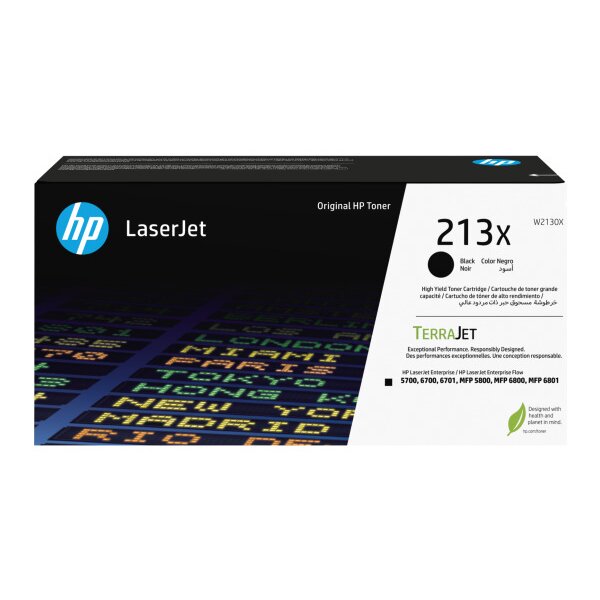 HP Cartouche toner 213X noir W2130X CLJ Ent. 5700/MFP5800 9000 p.