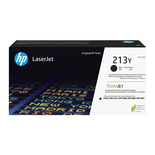 HP Cartouche toner 213Y noir W2130Y CLJ Ent.5700/MFP5800 18000 p.