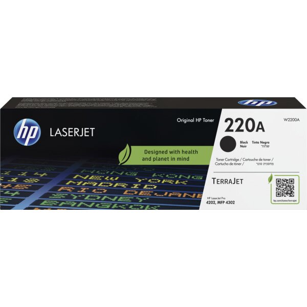 HP Cartouche toner 220A noir W2200A CLJ Pro 4202/MFP 4302 2000 p.