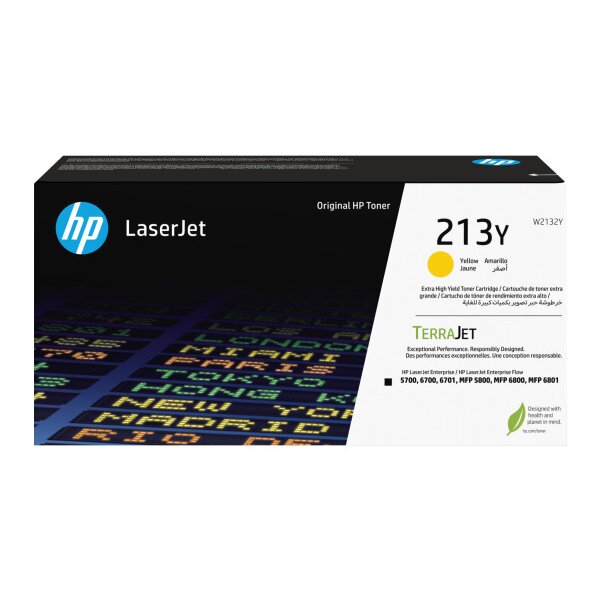 HP Toner-Modul 213Y yellow W2132Y CLJ Ent.5700/MFP5800 12000 S.