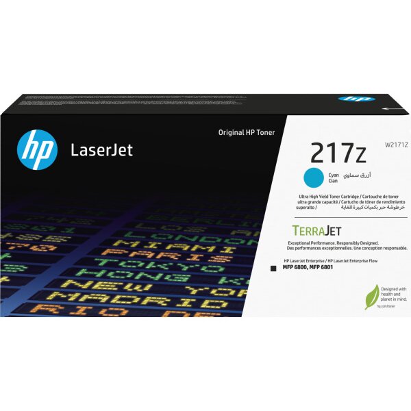 HP Cartouche toner 217Z cyan W2171Z CLJ Ent. MFP 6800 24000 p.