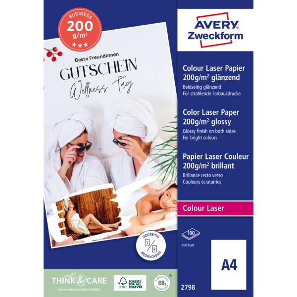 AVERY Zweckform Laser Papier BUSINESS, DIN A4, 170 g qm
