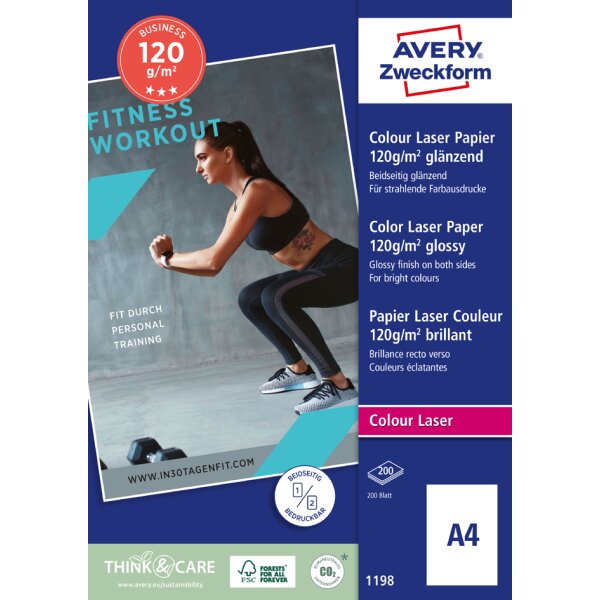 AVERY Zweckform Laser Papier BUSINESS, DIN A4, 170 g qm