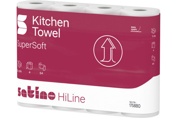 SATINO Papier m&eacute;nage Satino 26x22cm 175880 3 plis, 4 roul. / 51 flls.