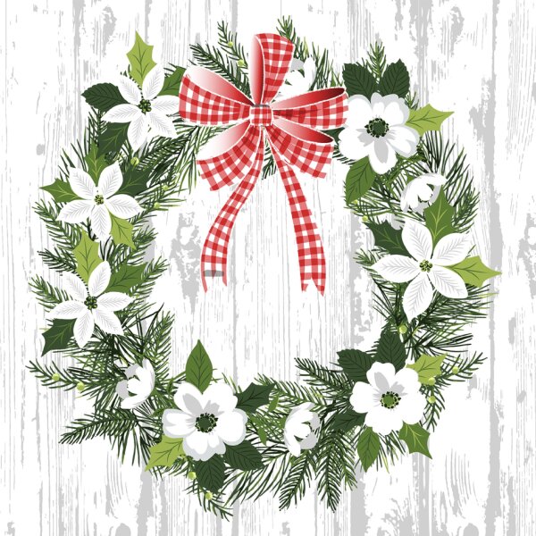 PAPSTAR Weihnachts-Motivservietten "Christmas Wreath"