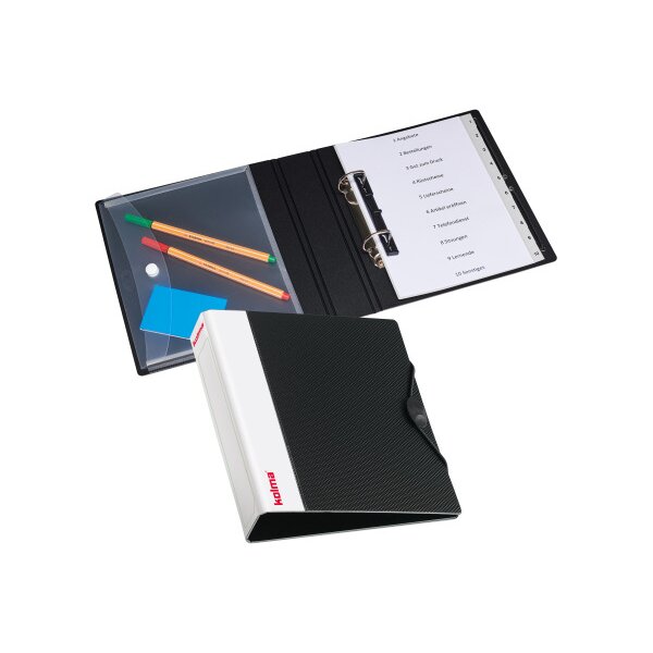 KOLMA Ringbuch LineaVerde Premium 02.105.06 2 Ringe schwarz A5