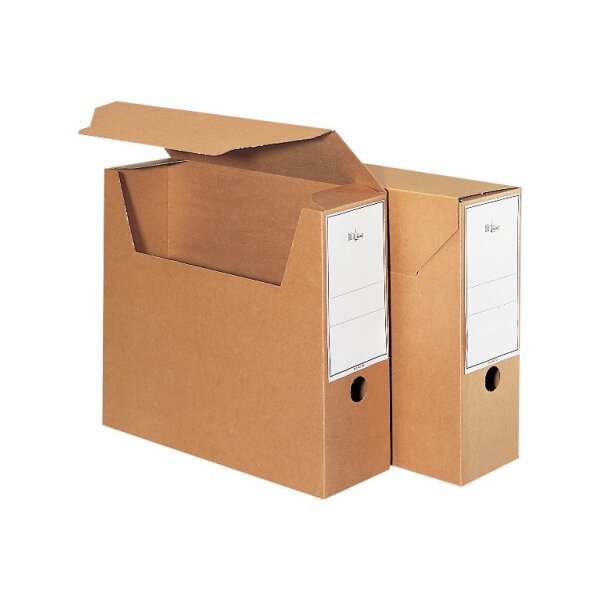 B&Uuml;ROLINE Ablegeschachtel Snap A4 1836 braun, mit Etiketten