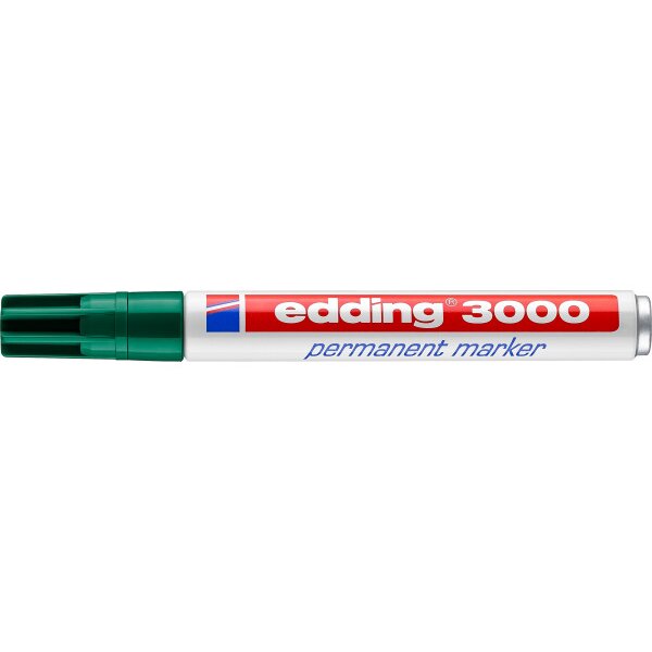 EDDING Permanent Marker 3000 1.5-3mm 3000-4 gr&uuml;n, wasserfest