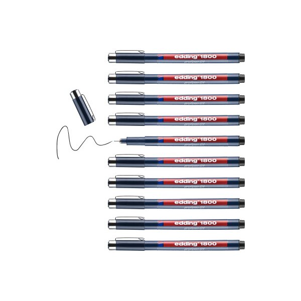 EDDING Profipen 1800 0.10-0.25mm 1800-1-01 noir