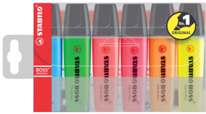 STABILO Textmarker BOSS ORIGINAL, 6er Kunststoffetui