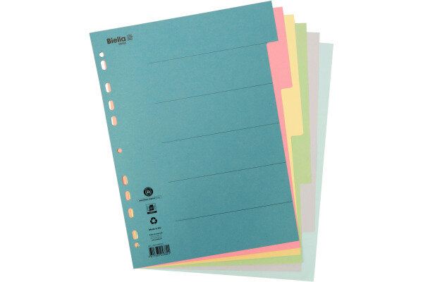 BIELLA R&eacute;pertoires carton A4 46140600U multicouleurs 6 pcs.