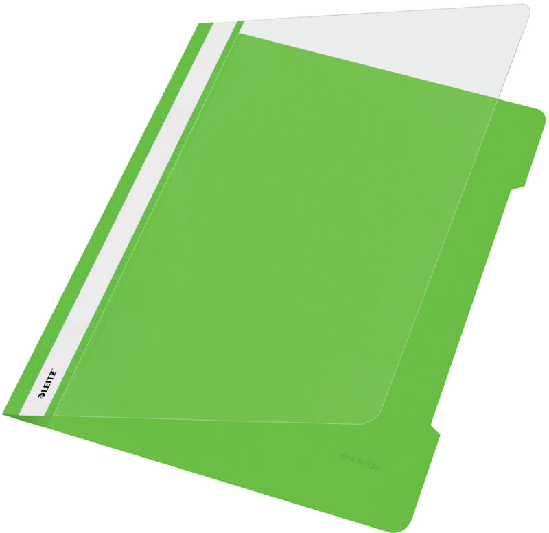 LEITZ Chemise &agrave; lamelle Standard, A4, PP, vert clair