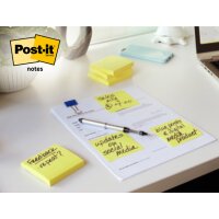Post-it Bloc-note adhésif, 76 x 76 mm, jaune, blister