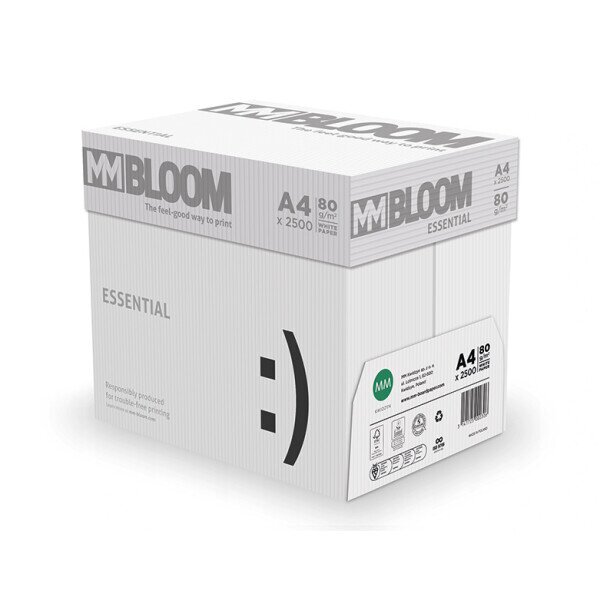 MM BLOOM Essential Universalpapier weiss A4 80g - 1/2 Palette (50000 Blatt)