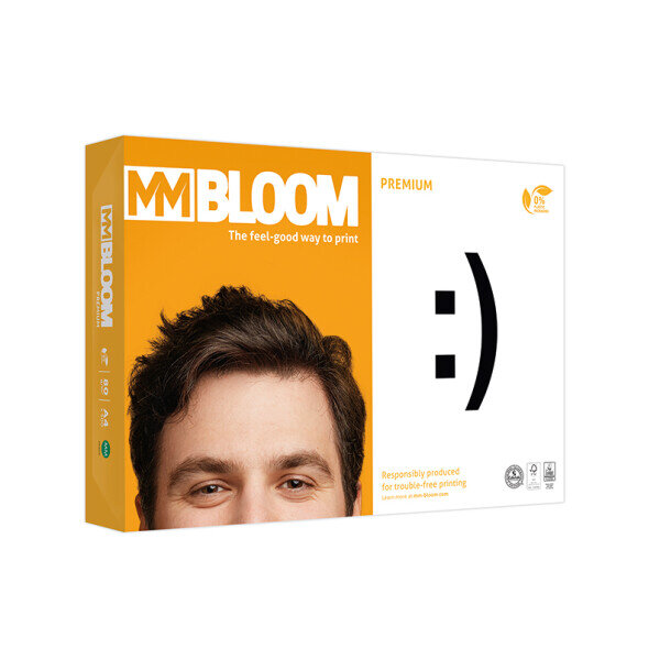 MM BLOOM Premium Papier Premium extra blanc A4 80g - 1/4 Palette (25000 Feuilles)