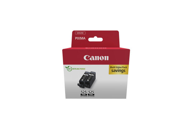 CANON Twin Pack Tinte 2x19ml schwarz PGI-525PACK PIXMA iP 4850 2 St&uuml;ck