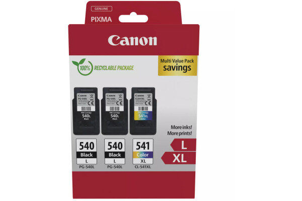 CANON Multipack Tinte L+XL BKCMY PGCL540/1 Pixma MG2150 2xLBK &amp; 1xCMYXL