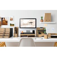 Oxford Set de corbeilles à courrier Savana, A4, naturel