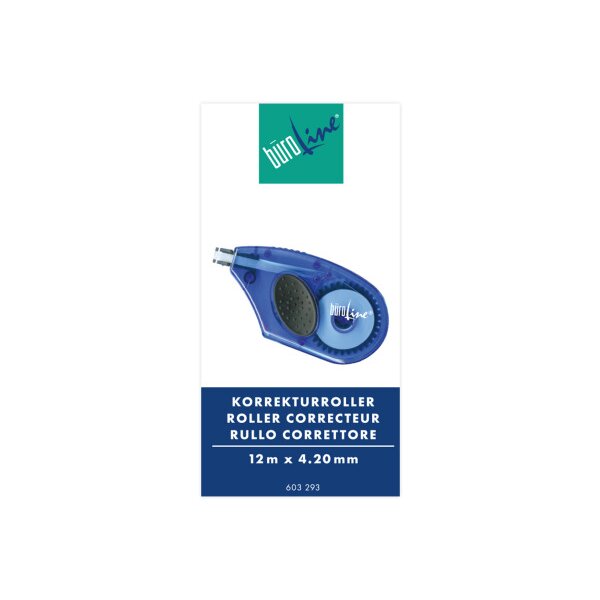 B&Uuml;ROLINE D&eacute;rouleur de correc 4.2mmx12m 603293 Mono, transparent