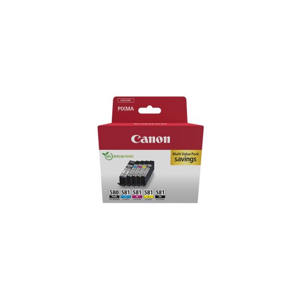 CANON Multipack encre PGBKCMYBK PGI-580/1 Pixma TR7550 1x11.2ml/4x5.6ml
