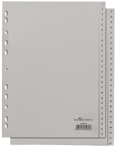 DURABLE Intercalaires en plastique, chiffres, A4, 12 touches