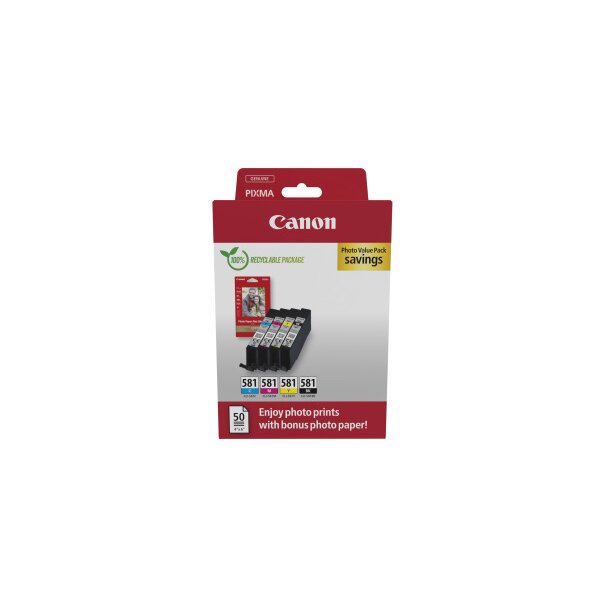 CANON Photo Valuepack BKCMY CLI-581 Pixma TR7550 4x5.6ml